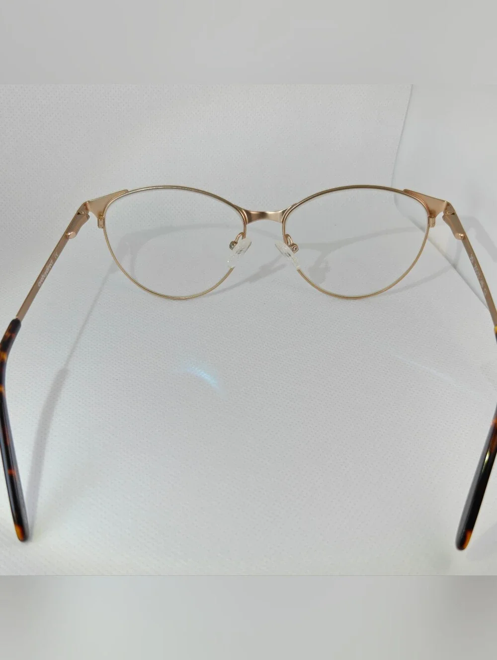 Sisi. Gold Metal Cat-Eye Women's Eyeglass Frames.